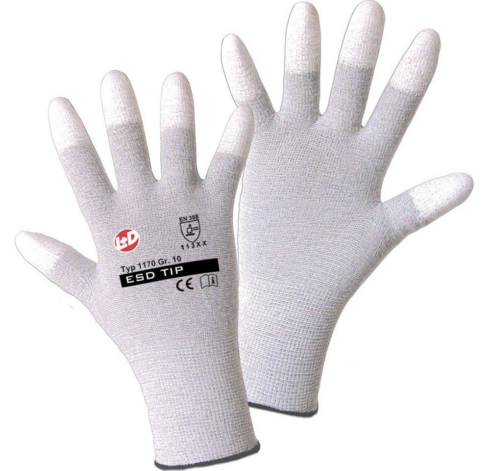 Leipold + Döhle Arbeitshandschuhe L+D worky ESD TIP 1170-9 Nylon Arbeitshandschuh Größe (Handschuhe): 9 von Leipold + Döhle