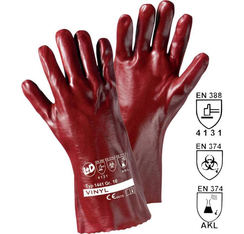 Leipold + Döhle Arbeitshandschuhe Leipold Doehle 1441 VINYL-35 Vinyl Arbeitshandschuh EN 388, EN 511 von Leipold + Döhle