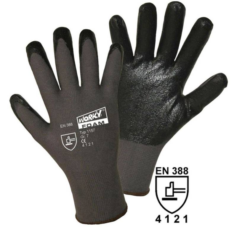 Leipold + Döhle Arbeitshandschuhe Leipold Doehle FOAM Nylon-Nitril 1157-L Nylon Arbeitshandschuh Größe von Leipold + Döhle