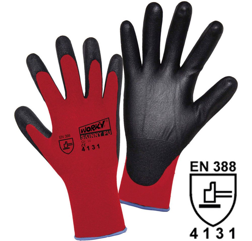 Leipold + Döhle Arbeitshandschuhe Leipold Doehle SKINNY PU 1177-10 Nylon Arbeitshandschuh Größe (Handsch von Leipold + Döhle