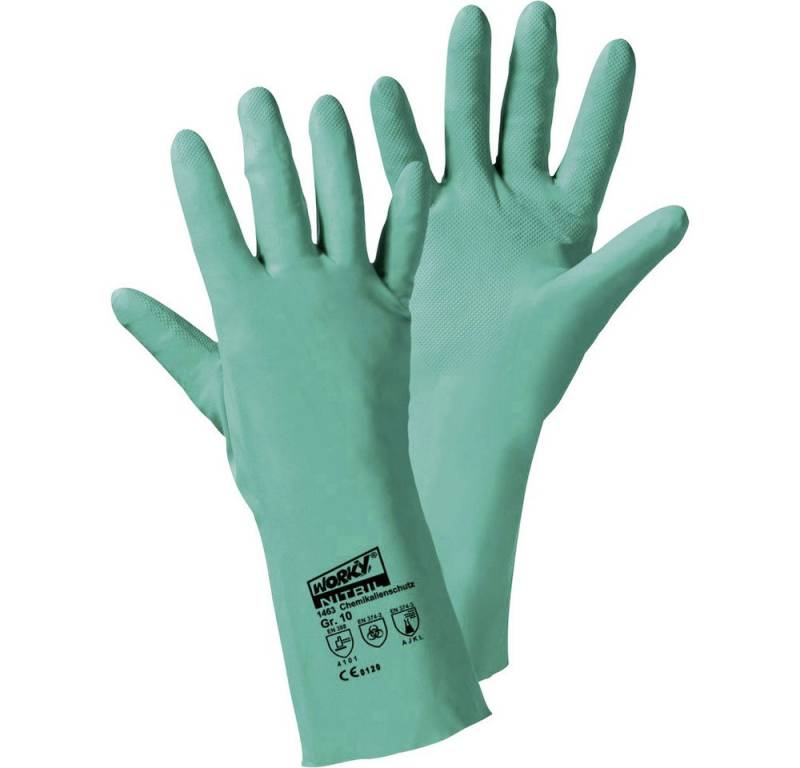 Leipold + Döhle Chemikalien-Schutzhandschuhe Leipold Doehle 1463-10 Kemi Nitril Chemiekalienhandschuh Größe (Handsc von Leipold + Döhle