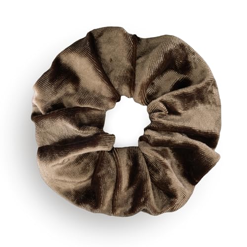 Leirinik Velvet Scrunchie olivbraun 1er Pack - 14 cm - hochwertiger Haargummi aus 100% Polyester - Samt Optik für Damen & Mädchen - alle Haartypen - haarschonend Leirinik Velvet Scrunchie olivbraun 1er Pack - 14 cm - hochwertiger Haargummi aus 100% Polyester - Samt Optik für Damen & Mädchen - alle Haartypen - haarschonend von Leirinik
