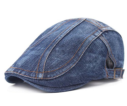 Leisial Unisex Denim Barett Jean Baumwoll Baseballmütze Zeitungsjunge Kappen Golf Hut von Leisial