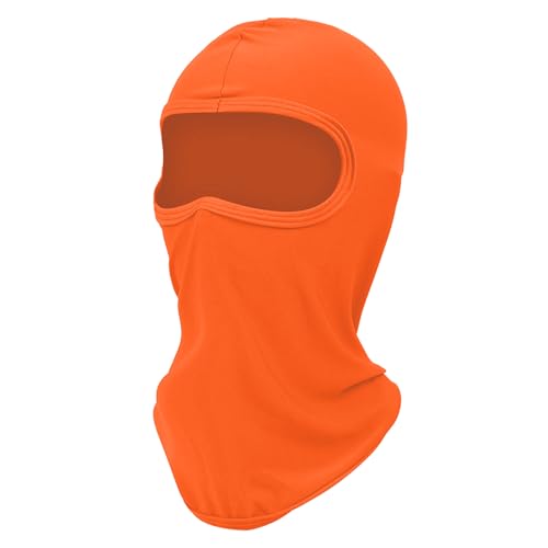 Sturmhaube Motorrad, Balaclava Gesichtsschutz, Ski Mask, Motorradhelm Überzug, Fahrradmütze, Winddichte Warme Sturmmaske, Storm Hood - Orange (1 Stk) von Leislam