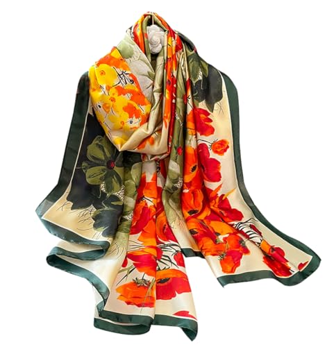 Leisofter Schal Damen Seide Elegante Seidenschals Tücher Halstuch Geschenk für Frauen, 180 * 90cm von Leisofter