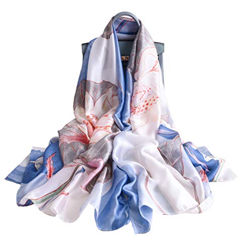 Leisofter Schal Damen Seide Elegante Seidenschals Tücher Halstuch Geschenk für Frauen, 90 * 180cm von Leisofter