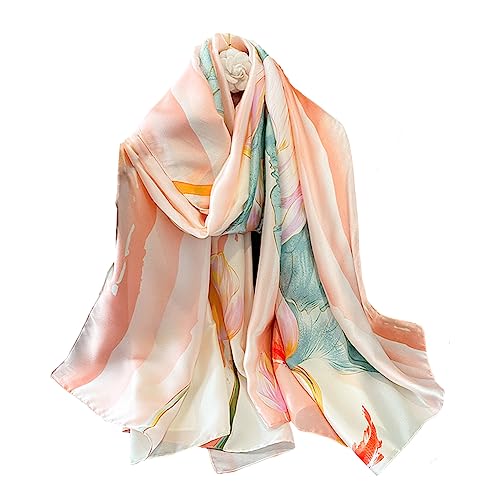 Leisofter Schal Damen Seide Elegante Seidenschals Tücher Halstuch Geschenk für Frauen, 90 * 180cm von Leisofter