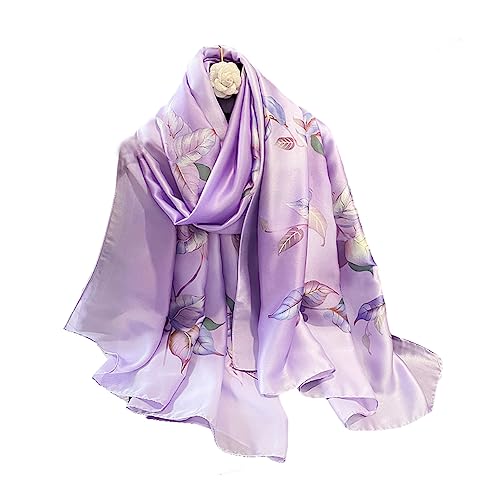 Leisofter Schal Damen Seide Elegante Seidenschals Tücher Halstuch Geschenk für Frauen, 90 * 180cm von Leisofter