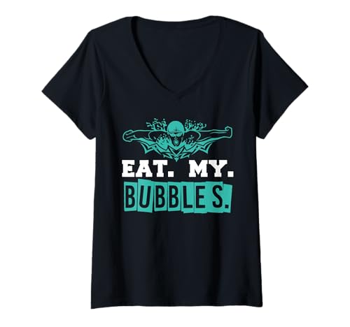 Damen ISS Meinen Schaum Lustiger Spruch für Schwimmer T-Shirt mit V-Ausschnitt Damen ISS Meinen Schaum Lustiger Spruch für Schwimmer T-Shirt mit V-Ausschnitt von Leistungs Schwimmer und Wettkampf Fans