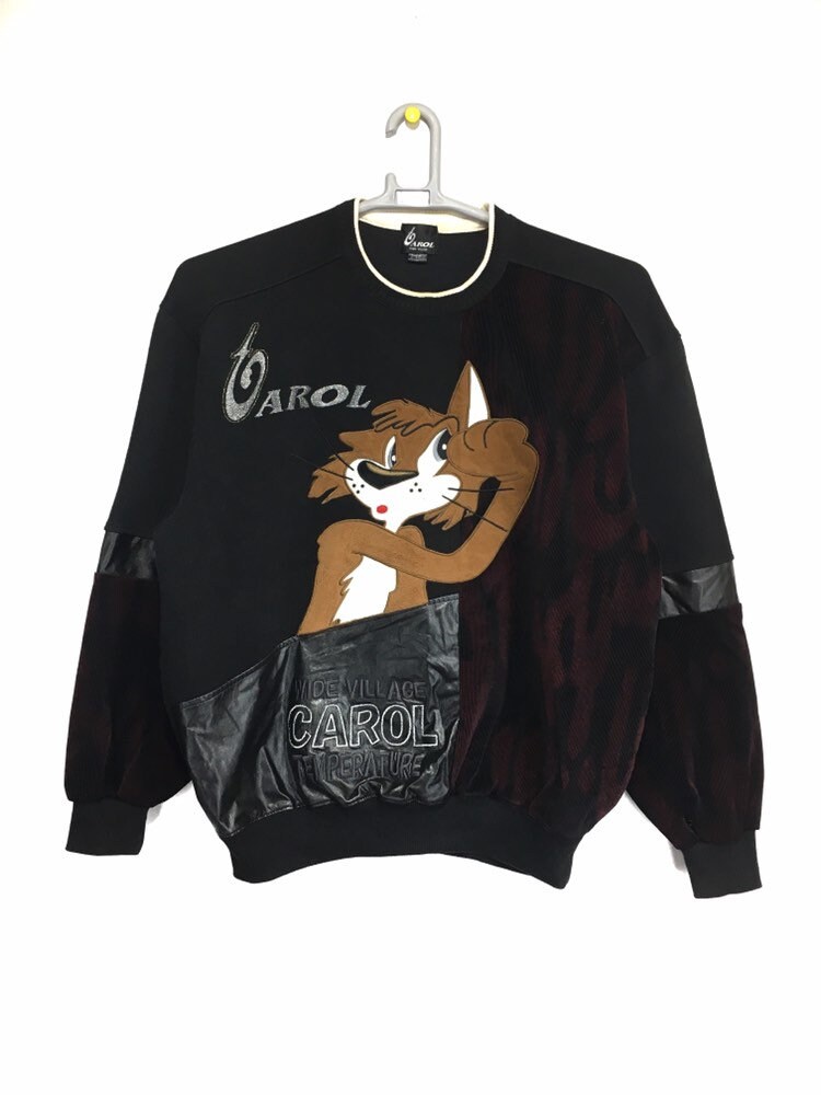 Vintage Cat Carol Weitdorf Temperatur Sweatshirt Vintage Cat Carol Weitdorf Temperatur Sweatshirt von LeisureVintageStore