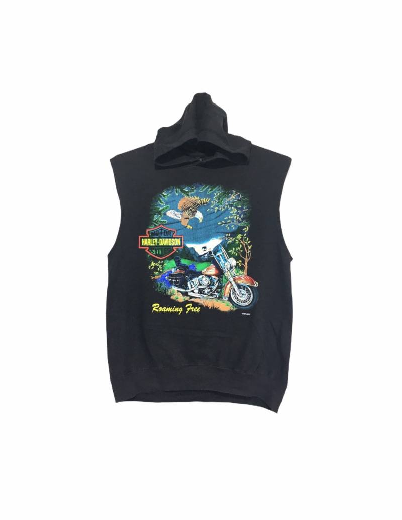 Vintage Harley Davidson Ärmelloses Hoodie Sweatshirt Großes Logo Grafik Design Vintage Harley Davidson Ärmelloses Hoodie Sweatshirt Großes Logo Grafik Design von LeisureVintageStore