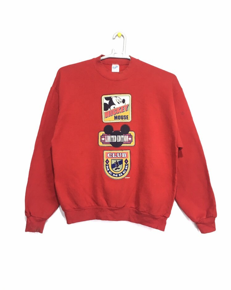 Vintage Mickey Mouse Limited Edition Club By Velva Glanz Sweatshirt Vintage Mickey Mouse Limited Edition Club By Velva Glanz Sweatshirt von LeisureVintageStore