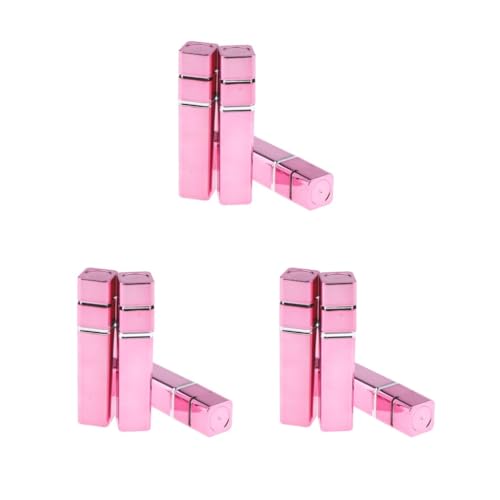 3 Set 3 Stück leere Lippenstift Tube Lippenbalsam Behälter DIY Kosmetik Make-up Werkzeuge, Rosa, Stil 4 von Leisurealeaneag