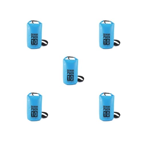 Wasserdichte Taschen für den Außenbereich, große Kapazität, Reiseausrüstung, Kajak, Rafting, Herren, Sport, Hellblau, 2 l, 1 Schulter, 5 Stück von Leisurealeaneag