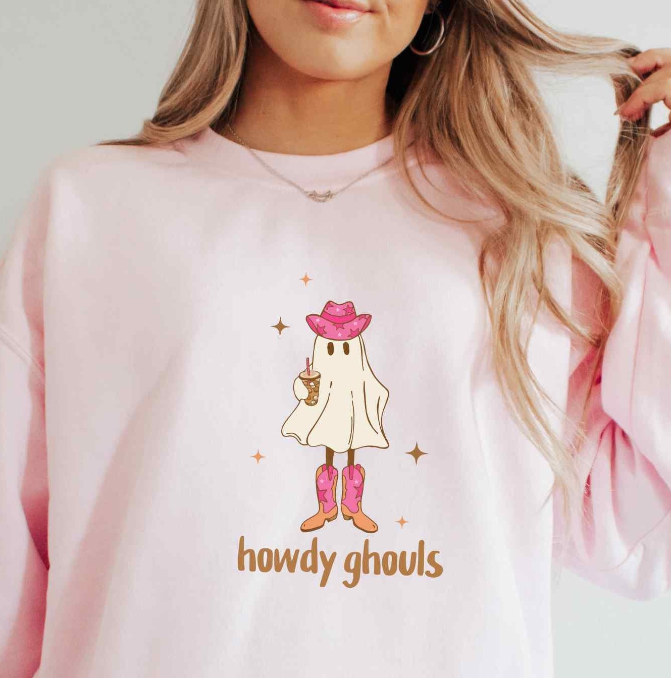 Geist Gesicht Shirt, Boo Sweatshirt, Halloween Rundhalsausschnitt, Jee Pullover, Wilder Westen, Cowgirl Howdy Shirt Geist Gesicht Shirt, Boo Sweatshirt, Halloween Rundhalsausschnitt, Jee Pullover, Wilder Westen, Cowgirl Howdy Shirt von LeisurelyMoments