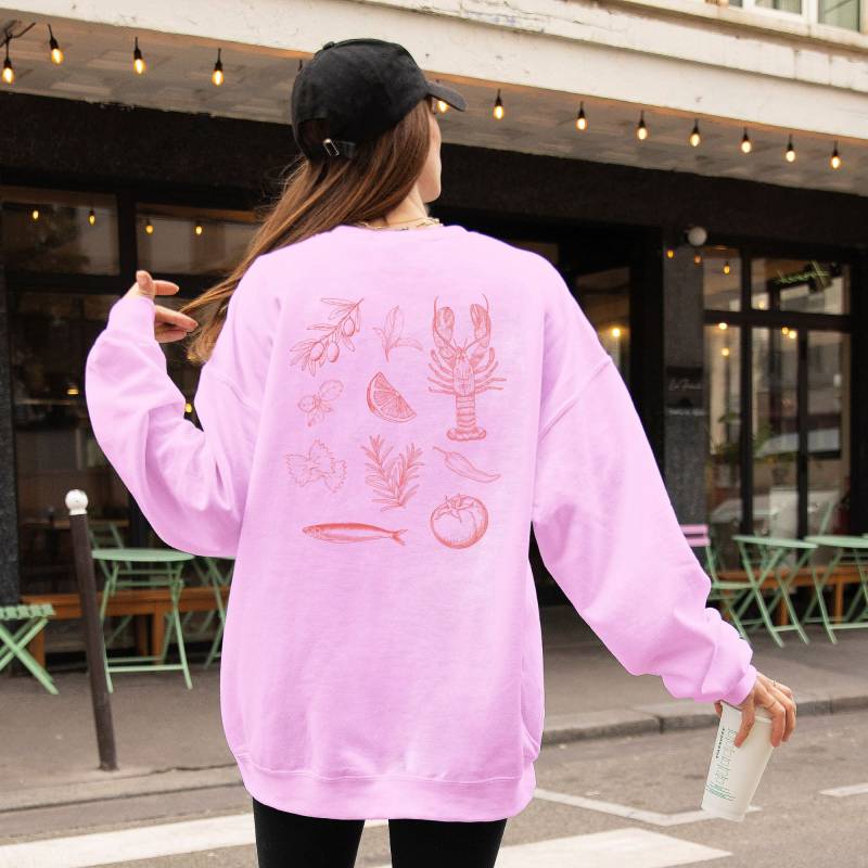 Köche Kuss Sweatshirt, Sardinen, Küstengroßmutter, Meerestiere Rundhalsausschnitt, Verzinntes Fisch-Shirt, Verzinnter Fisch Tomatenmädchen von LeisurelyMoments