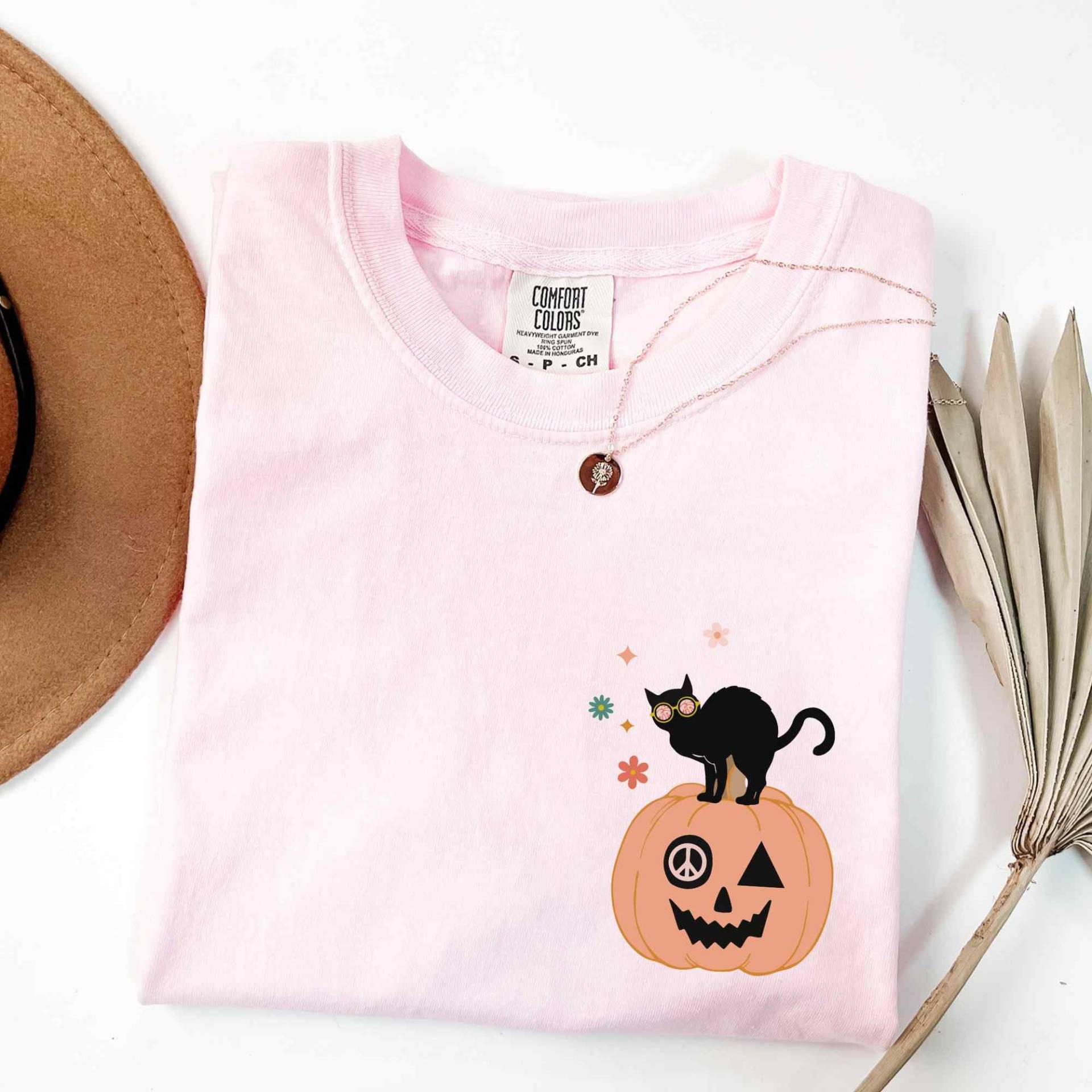 Komfortfarbe Herbst Shirt, Retro Komfort Farbe Süßes Schwarze Katzen Halloween Es Ist Y'all, Tis The Saison, Trendy Shirt von LeisurelyMoments