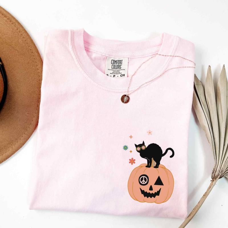 Komfortfarbe Herbst Shirt, Retro Komfort Farbe Süßes Schwarze Katzen Halloween Es Ist Y'all, Tis The Saison, Trendy Shirt von LeisurelyMoments