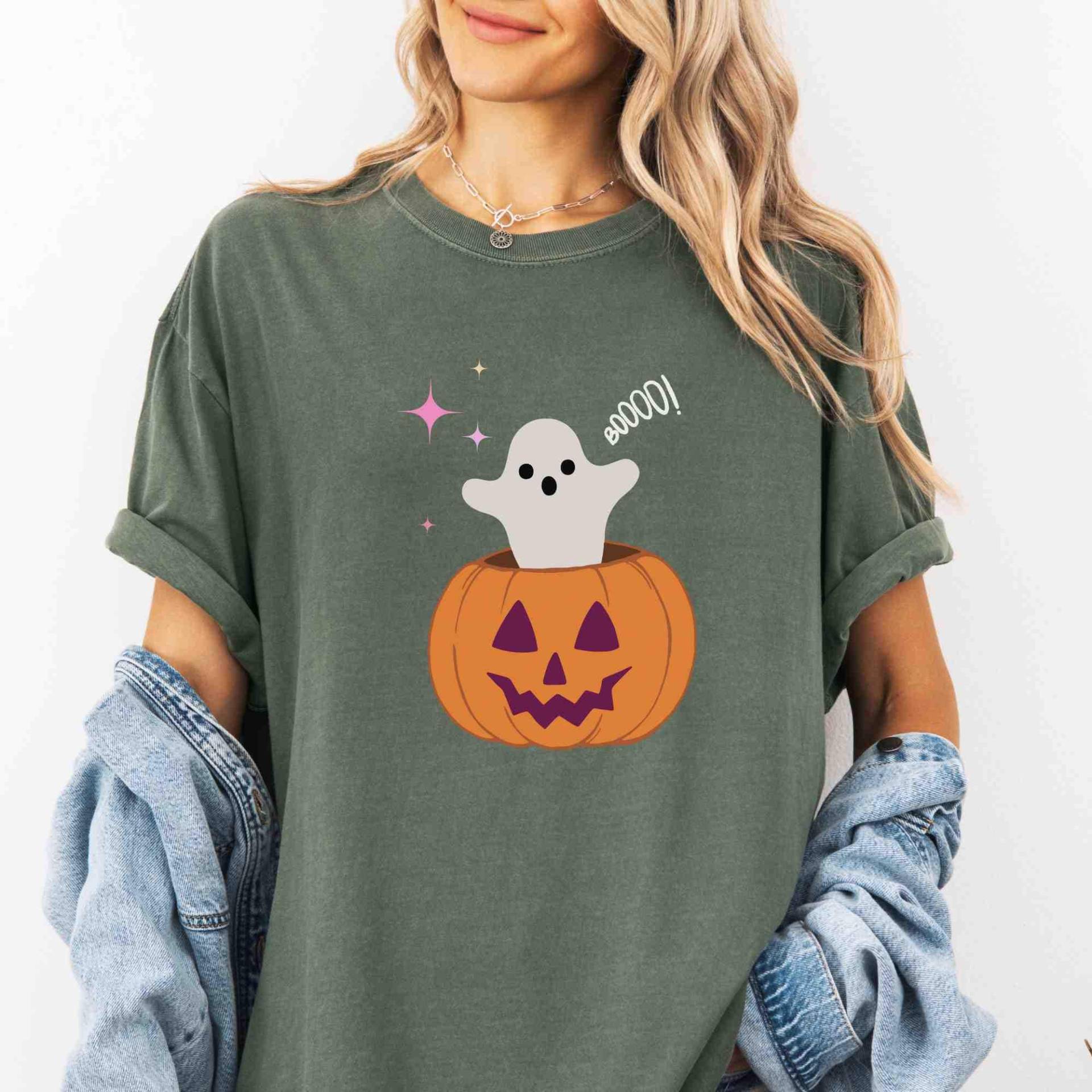 Lustiges Geist-Shirt, Süßes Geist-Halloween-Shirt, Halloween-Geist-Komfortfarben, Geist-T-Shirt, Lustiges Gruseliges Sweatshirt, Boo-Shirt, Boo-Geist von LeisurelyMoments