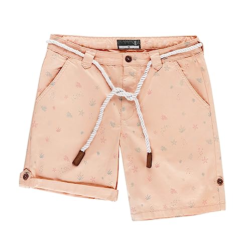 Leitfeuer Damen Bermuda mit maritimen Print - Kurze Hose mit geflochtenem Gürtel in Apricot Größe 3XL Leitfeuer Damen Bermuda mit maritimen Print - Kurze Hose mit geflochtenem Gürtel in Apricot Größe 3XL von Leitfeuer