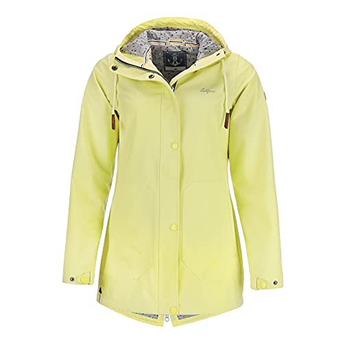 Leitfeuer Damen Softshelljacke Softshellmantel - Outdoorjacke Damen Jacke wasser- und windabweisend atmungsaktiv in Gelb Größe 36 von Leitfeuer