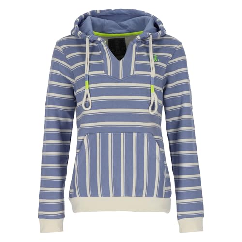 Leitfeuer Damen Sweathoody mit Streifen-Muster - Gestreifter Kapuzenpullover mit Kängurutasche in Hellblau Größe XXL Leitfeuer Damen Sweathoody mit Streifen-Muster - Gestreifter Kapuzenpullover mit Kängurutasche in Hellblau Größe XXL von Leitfeuer