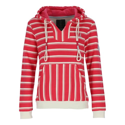 Leitfeuer Damen Sweathoody mit Streifen-Muster - Gestreifter Kapuzenpullover mit Kängurutasche in Pink Größe L Leitfeuer Damen Sweathoody mit Streifen-Muster - Gestreifter Kapuzenpullover mit Kängurutasche in Pink Größe L von Leitfeuer