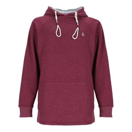 Leitfeuer Damen Sweatpullover in Melange-Optik - Modischer Kapuzenpullover mit Kängurutasche in Hortensie Größe XL von Leitfeuer