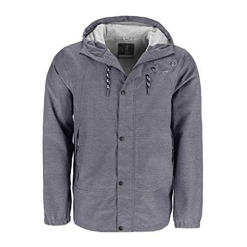 Leitfeuer Herren Funktionsjacke Two-toned - Outdoor Jacke Herren Reißverschluss Jacke Atmungsaktiv Winddicht Wasserdicht in Dunkelblau Größe 3XL von Leitfeuer