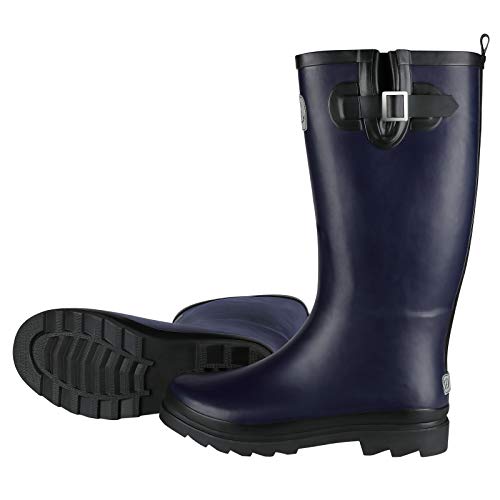 Leitfeuer Herren Gummistiefel unifarben - Regenstiefel Stiefel Boots wasserdicht in Royal Größe 41 von Leitfeuer