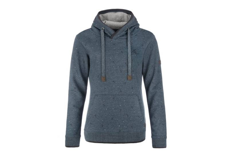 Leitfeuer Kapuzenpullover Damen Sweathoody Anker-Allover-Print - Hoodie Sweatshirt mit Kapuze von Leitfeuer