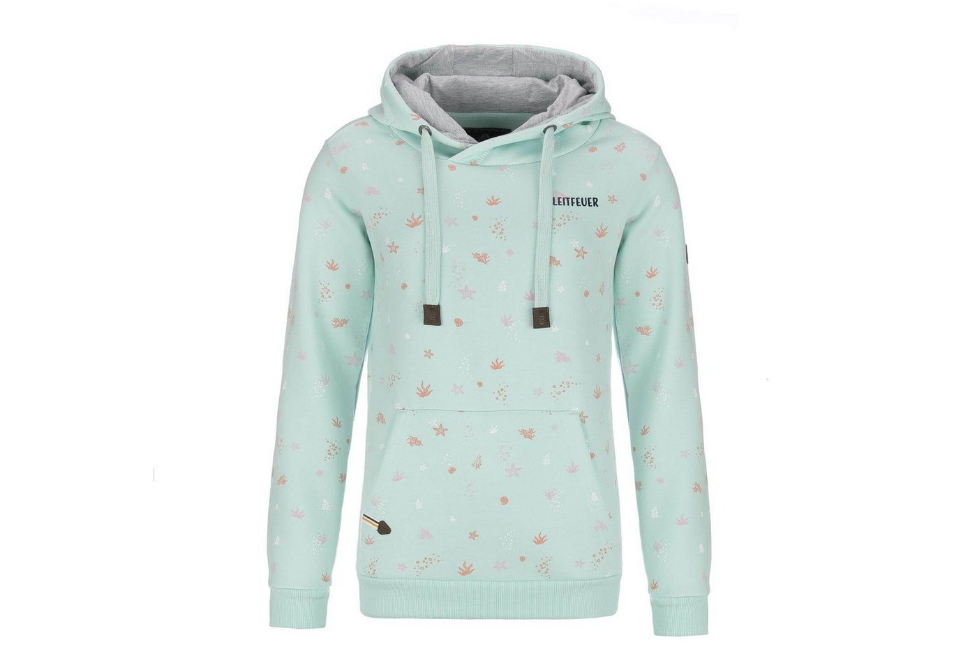 Leitfeuer Kapuzenpullover Damen Sweathoody unifarben und Print Maritim - Hoodie Pulli mit Kapuze von Leitfeuer