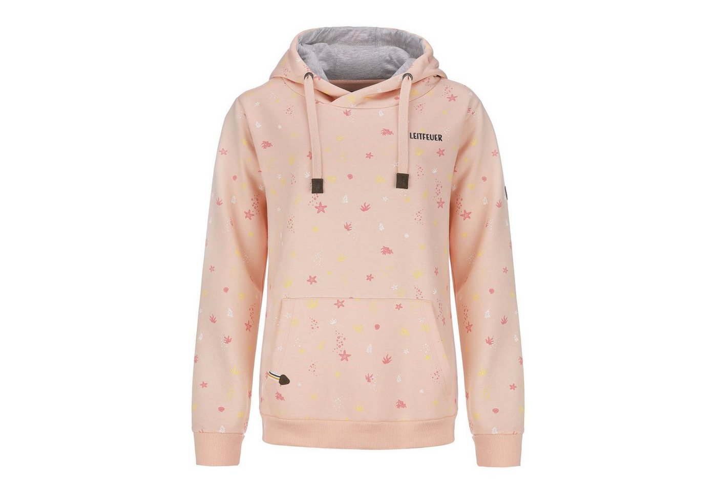 Leitfeuer Kapuzenpullover Damen Sweathoody unifarben und Print Maritim - Hoodie Pulli mit Kapuze von Leitfeuer