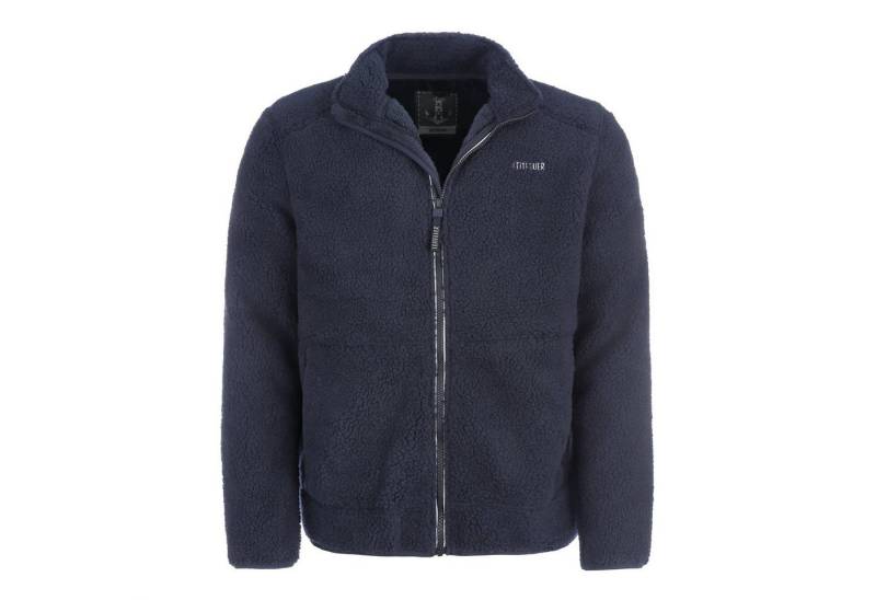 Leitfeuer Sweatjacke (1-tlg) Leitfeuer Herren Faserpelzjacke Unifarben - Pelzjacke mit Stehkragen von Leitfeuer