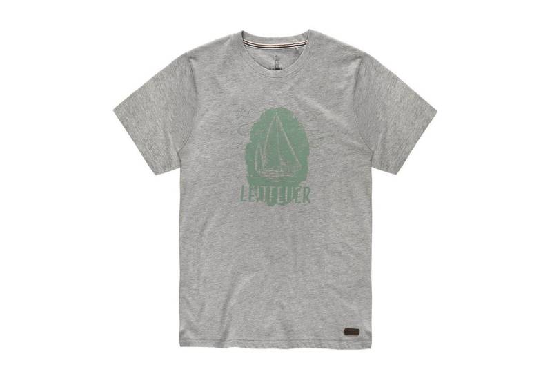 Leitfeuer T-Shirt Herren Sommershirt mit Front-Print Segelschiff und Rundhalsausschnitt von Leitfeuer