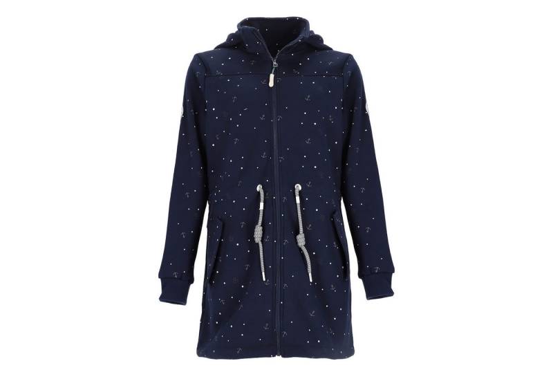 Leitfeuer Wintermantel Damen Fleecemantel mit Allover-Print und Polarfleece-Innenseite von Leitfeuer