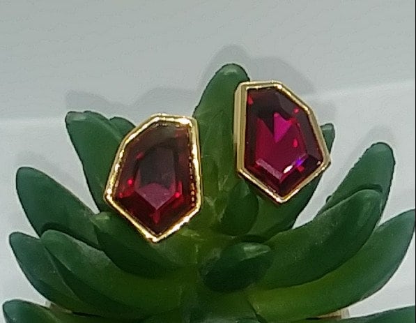 Swarovski Kristall Rosa Ohrringe Vintage Schmuck von LeizJewelsVintage