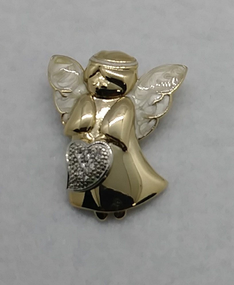 Vintage Schmuck Engel Mit Herz Brosche Pin Vintage Schmuck Engel Mit Herz Brosche Pin von LeizJewelsVintage