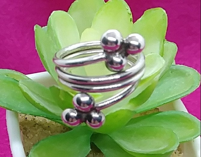 Vintage Sterling Klee Bypass Ring Schmuck von LeizJewelsVintage