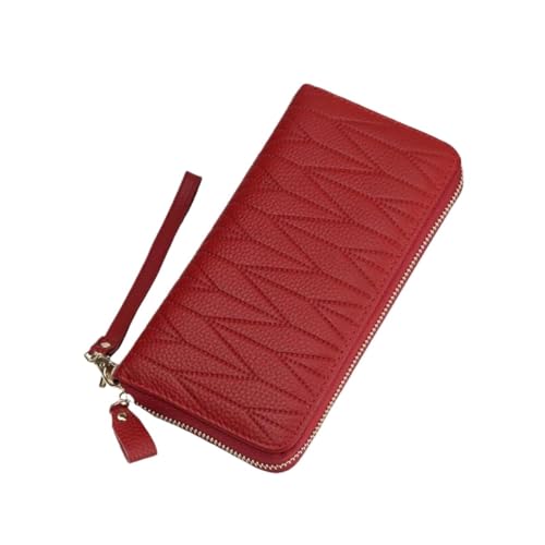 Lejdi 7,9-Zoll-Handtaschen, Geldbörsen, Geldklammern for Damen, Kartenetuis aus echtem Leder, Geldbörsen, Geldblocker, Geld-Organizer(Red) von Lejdi