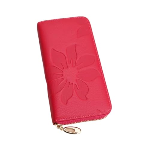 Lejdi Abendtaschen for Damen, Geldbörsen, Kartenetuis aus echtem Leder, Business-Geldbörsen, Handtaschen, Geldscheinklammern (Color : Red) von Lejdi