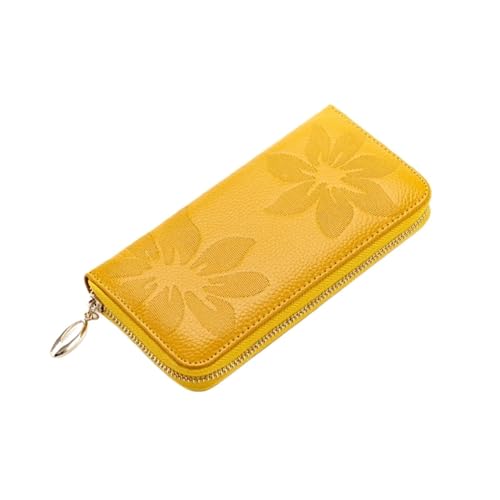 Lejdi Abendtaschen for Damen, Geldbörsen, Kartenetuis aus echtem Leder, Business-Geldbörsen, Handtaschen, Geldscheinklammern (Color : Yellow) von Lejdi