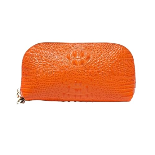 Lejdi Abendtaschen for Damen, Geldscheinklammern, Kartenetuis, Geldbörsen, Geldbörsen, Business-Handtaschen aus echtem Leder (Color : Orange) von Lejdi