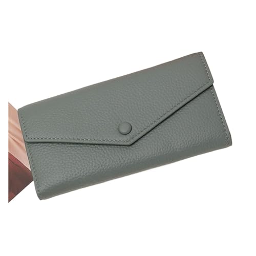 Lejdi Business-Geldbörsen, Damen-Geldbörsen aus echtem Leder, Block-Geldbörse, Geldklammern, Geldbörse, Kartenetuis, Geld-Organizer (Color : Green) von Lejdi