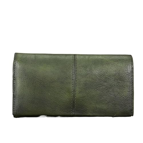 Lejdi Business-Geldbörsen, Damen-Geldklammern, Handtaschen aus echtem Leder, Geldbörsen, Geld-Organizer aus Rindsleder, Kartenetuis (Color : Green) von Lejdi