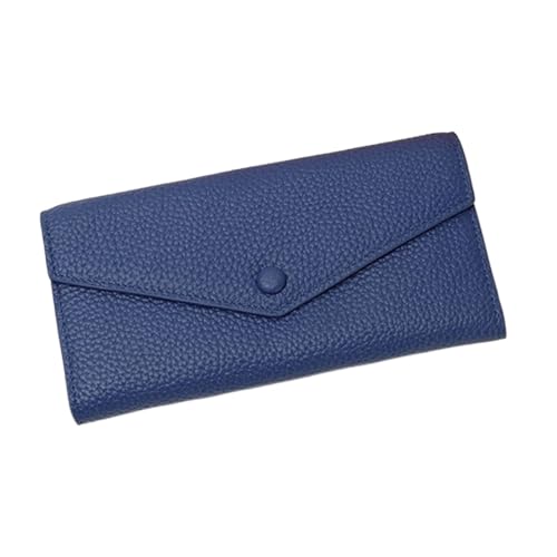 Lejdi Business-Geldbörsen, Geld-Organizer, Damen-Geldbörsen aus echtem Leder, Blockier-Geldbörse, Geldklammern, Geldbörse, Kartenetuis (Color : Blue) von Lejdi