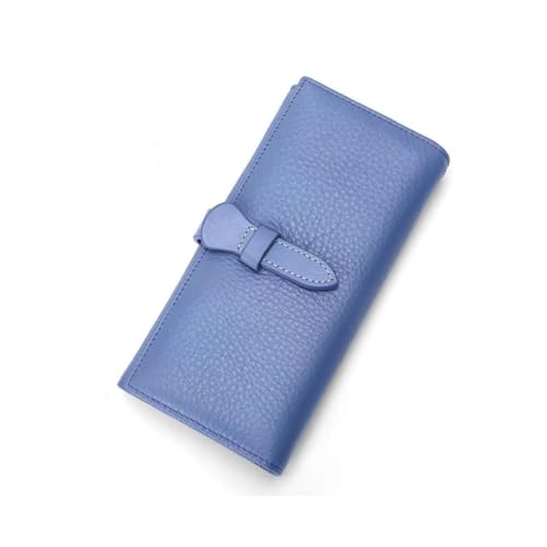 Lejdi Business-Geldbörsen for Damen, Geld-Organizer, Geldscheinklammern, Kartenetuis, Geldbörse, echtes Leder (Color : Blue) von Lejdi