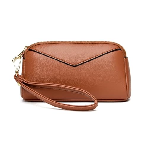 Lejdi Damen-Abendtaschen, Geldklammern, Kartenetuis, echtes Leder, Business-Geldbörsen, Handtaschen, Geldbörsen (Color : Brown) von Lejdi