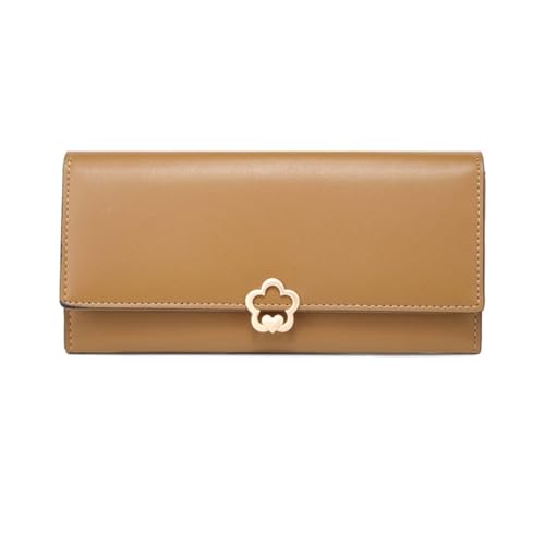 Lejdi Damen-Business-Geldbörsen, Geldscheinklammern, Handtaschen aus Leder, Geldbörsen, Geld-Organizer, Kartenetuis, 19,1 cm (Color : Brown) von Lejdi