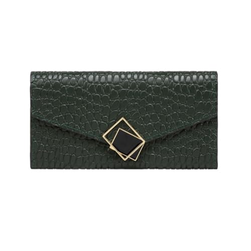 Lejdi Damen-Business-Geldbörsen, Geldscheinklammern, Kartenetuis aus echtem Leder, Handtaschen, Geld-Organizer, Geldbörsen (Color : Green) von Lejdi